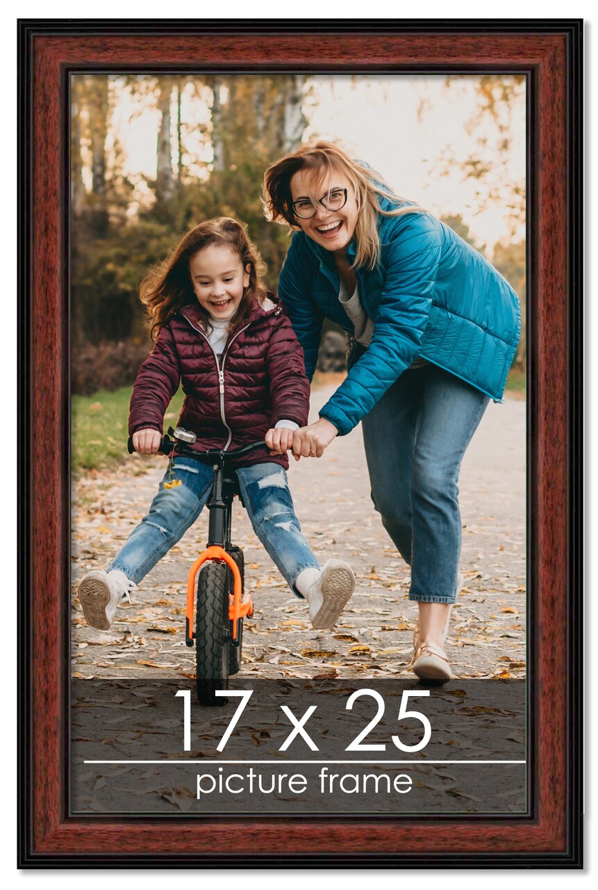 Decor Brown Picture Frame - UV Acrylic, Foam Board Backing, Hanging Hardware